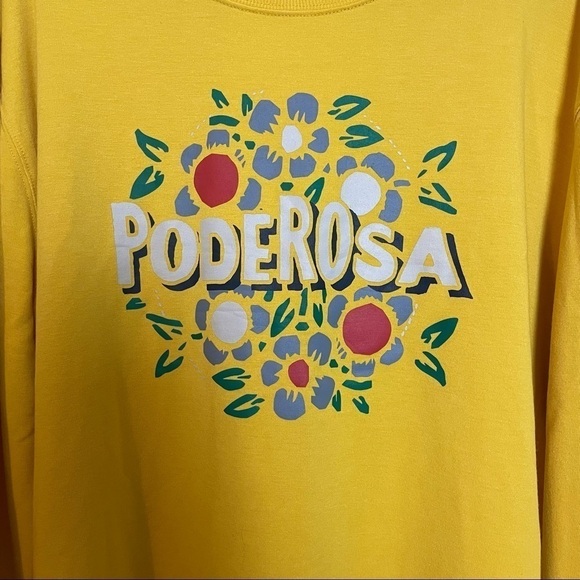 Poderosa Super soft Latino Heritage Month Long Sleeve Tee Sweatshirt Top NWT - Picture 2 of 7